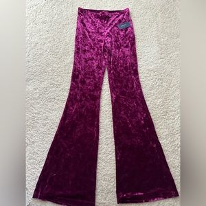 Velvet flare pants